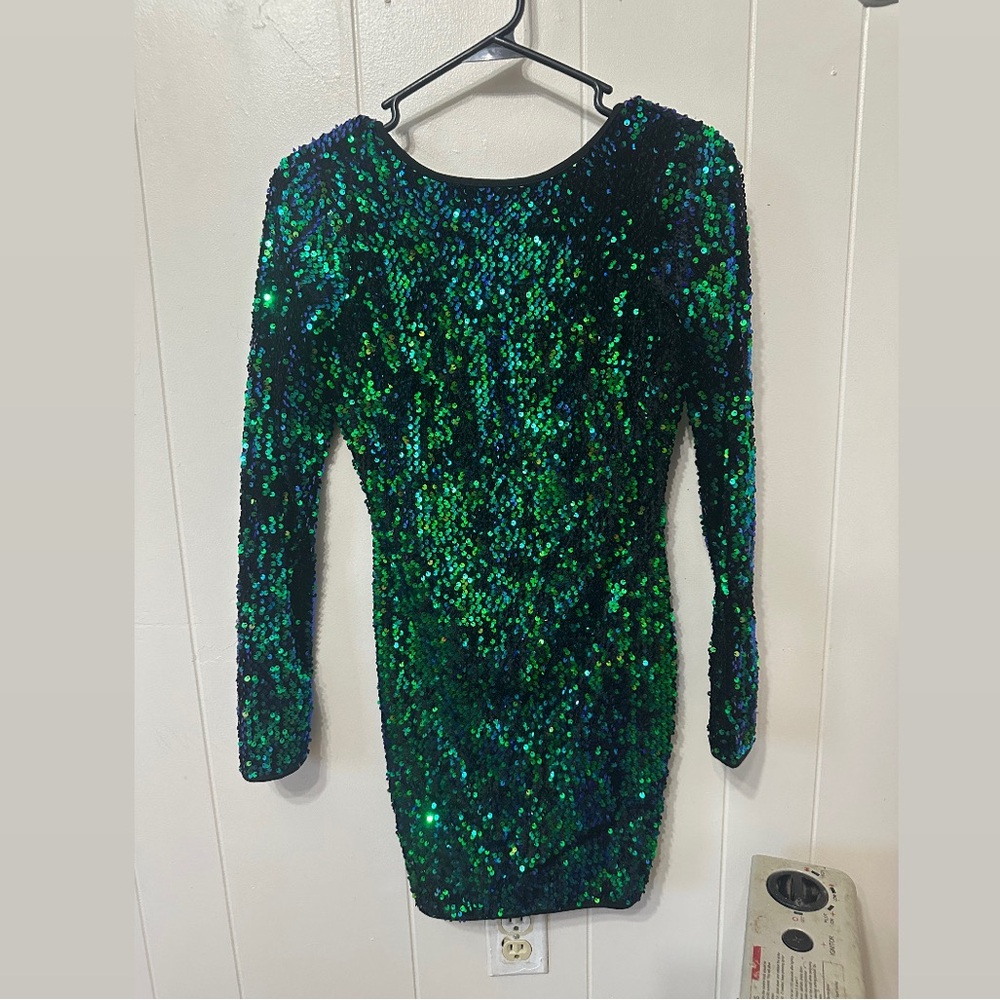 PRIVY Privately Privileged Long Sleeve Sequin Dress